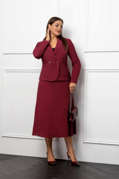 Жакет, юбка Gold Style 2723 бордовый - фото 1