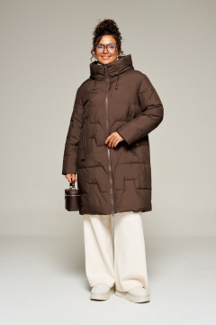 Пальто Beautiful&Free 8018 шоколадный - фото 2