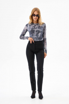 Облегающие женские брюки из текстиля с резинкой поясом IUKONA Б693.Э1.З утяжка - фото 4