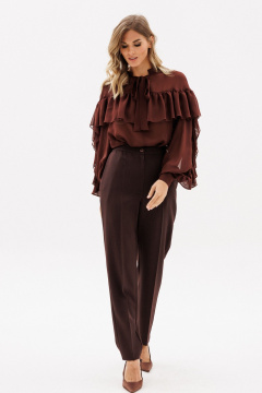 Блуза EOLA 2935 шоколад - фото 4