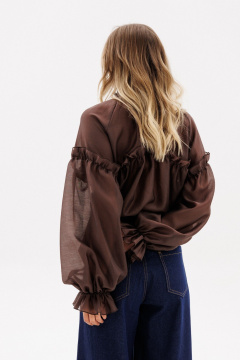 Блуза EOLA 2936 шоколад - фото 4