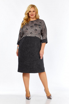 Платье СиБон 0215 темный-серый - фото 1
