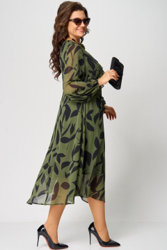 Платье EVA GRANT 7122 принт_олива - фото 5