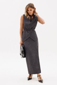 Юбка EOLA 2961.1 темно-серый_меланж - фото 5