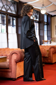 Блуза, брюки VI ORO VR-1235 черный - фото 4