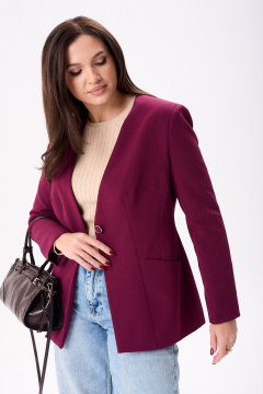 Жакет Mislana 804 бордо - фото 3