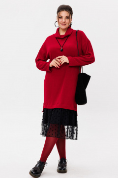 Платье Anelli 1740 красный_бархат - фото 2