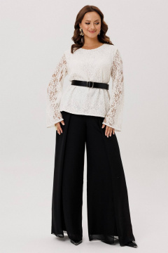 Блуза, брюки INVITE 6122 белый/черный - фото 5