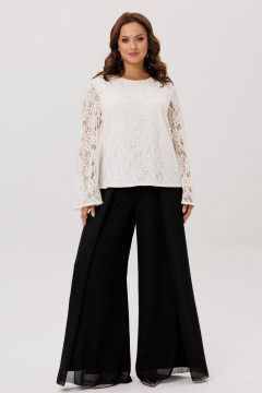 Блуза, брюки INVITE 6122 белый/черный - фото 2