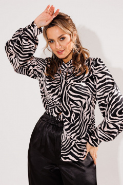 Блуза Anelli 1736 зебра_беж - фото 1