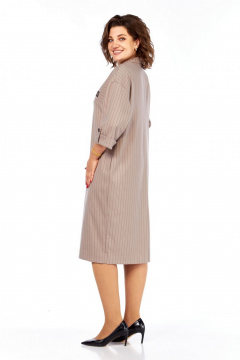 Платье Милора-стиль 1395 песочный_полоска - фото 3