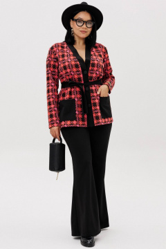 Брюки, жакет Anastasia 1291 черно-розовый - фото 1