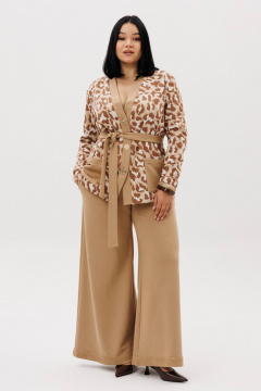Брюки, жакет Anastasia 1292 бежевый(анималистический_принт) - фото 1
