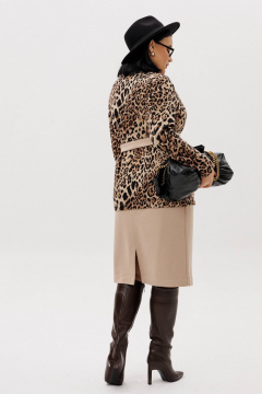 Жакет, юбка Anastasia 1293 бежевый(анималистический_принт) - фото 5