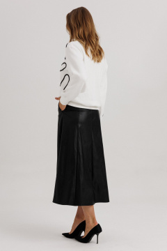 Джемпер, юбка Ларс Стиль 1143 молочный-черный - фото 5