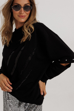 Джемпер Ларс Стиль 1148 черный - фото 3