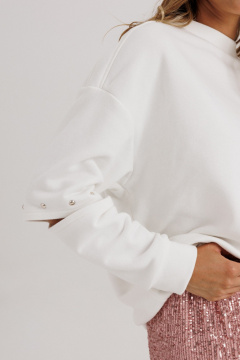 Джемпер Ларс Стиль 1151 молочный - фото 3