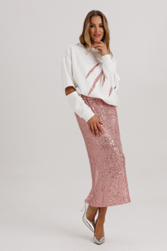 Джемпер Ларс Стиль 1151 молочный - фото 1