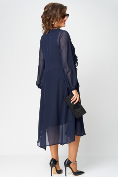 Платье EVA GRANT 7122В темно-синий - фото 4