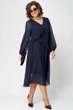 Платье EVA GRANT 7122В темно-синий - фото 2