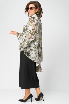 Блуза EVA GRANT 7221 принт_олива - фото 3