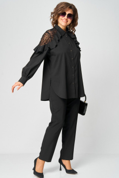 Блуза EVA GRANT 7174-1 черный - фото 3