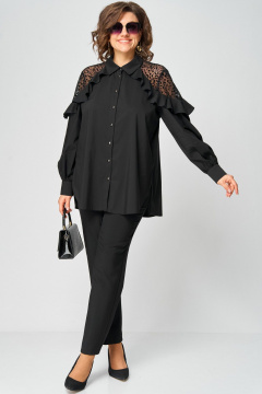 Блуза EVA GRANT 7174-1 черный - фото 2
