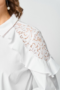 Блуза EVA GRANT 7174-1 белый - фото 5