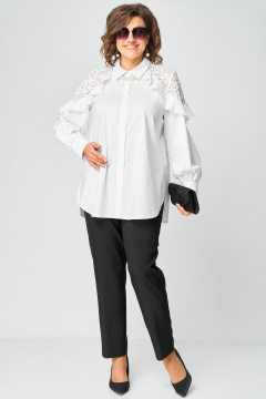 Блуза EVA GRANT 7174-1 белый - фото 3
