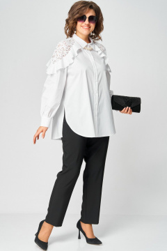 Блуза EVA GRANT 7174-1 белый - фото 2