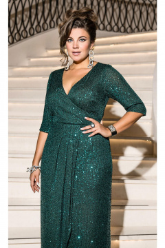 Платье Vittoria Queen 26653 изумрудный - фото 2