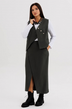 Джемпер, жилет, юбка Fantazia Mod 5282 зеленый - фото 2