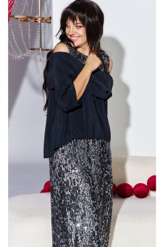 Блуза, юбка Vittoria Queen 27283 черный - фото 4