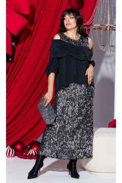 Блуза, юбка Vittoria Queen 27283 черный - фото 3