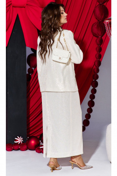 Жакет, юбка Vittoria Queen 27373 кремовый - фото 5