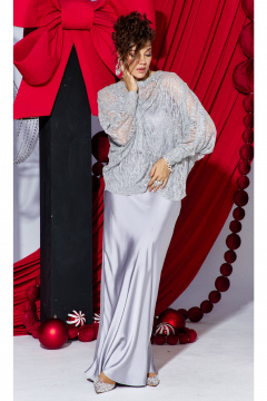 Блуза, топ, юбка Vittoria Queen 27653 серебристый - фото 4