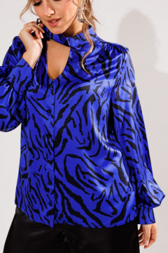 Блуза Anelli 1736 зебра блу - фото 5