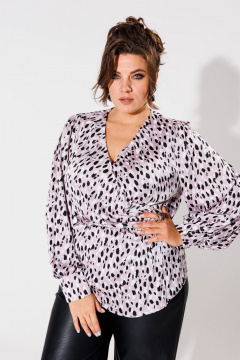 Блуза Anelli 1735 лиловый_лео - фото 1