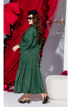 Жакет, юбка Vittoria Queen 27743 изумрудный - фото 3