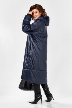 Водоотталкивающее пальто с капюшоном и утеплителем Lady Secret 5018/1 синий - фото 5