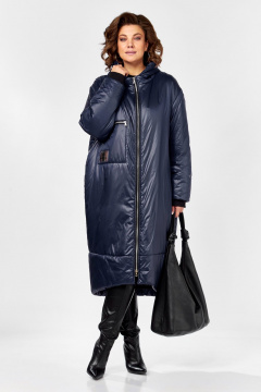 Водоотталкивающее пальто с капюшоном и утеплителем Lady Secret 5018/1 синий - фото 2