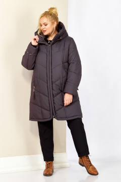 Пальто Shetti 2204 баклажан - фото 5