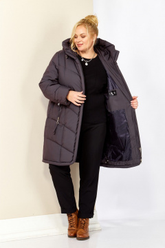 Пальто Shetti 2204 баклажан - фото 3