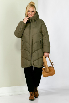 Пальто Shetti 2204 олива - фото 2
