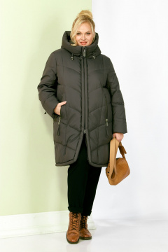 Пальто Shetti 2204 серо-зеленый - фото 4