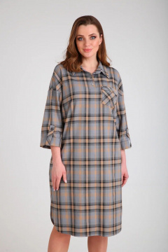 Платье СиБон 0269Б клетка - фото 3