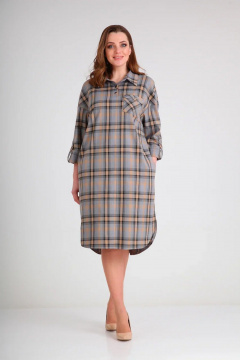 Платье СиБон 0269Б клетка - фото 2