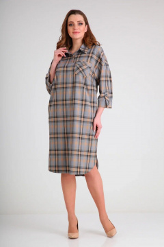 Платье СиБон 0269Б клетка - фото 1