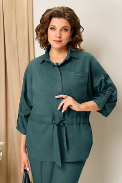 Блуза, брюки, жакет VOLNA 1398 темно-мятный - фото 5