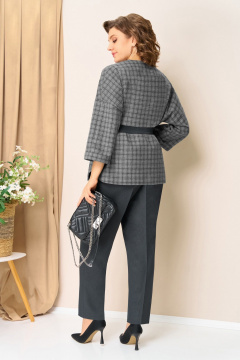 Блуза, брюки, жакет VOLNA 1437 серо-графитовый - фото 4